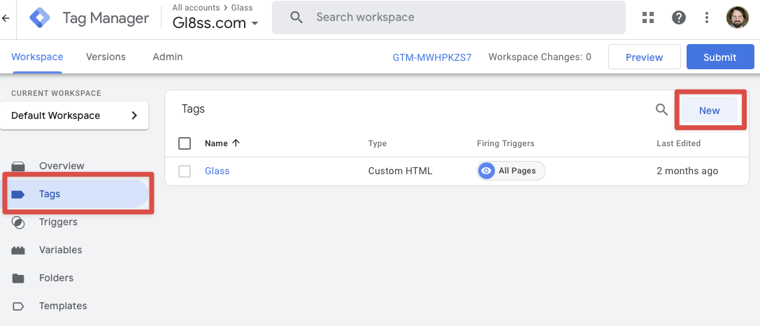 In Google Tag Manager, edit your container